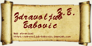 Zdravoljub Babović vizit kartica